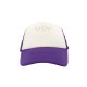 GORRA ESPONJA MALLA COMBINADA BLANCO / MORADO