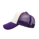 GORRA ESPONJA MALLA COMBINADA BLANCO / MORADO