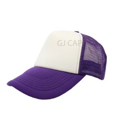 GORRA ESPONJA MALLA COMBINADA BLANCO / MORADO