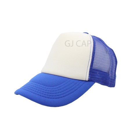 GORRA ESPONJA MALLA COMBINADA BLANCO / REY