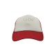 GORRA ESPONJA MALLA COMBINADA BLANCO / ROJO