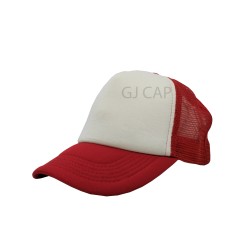 GORRA ESPONJA MALLA COMBINADA BLANCO / ROJO