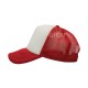 GORRA ESPONJA MALLA COMBINADA BLANCO / ROJO