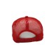 GORRA ESPONJA MALLA COMBINADA BLANCO / ROJO