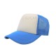 GORRA ESPONJA MALLA COMBINADA BLANCO / TURQUESA