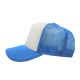GORRA ESPONJA MALLA COMBINADA BLANCO / TURQUESA