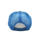 GORRA ESPONJA MALLA COMBINADA BLANCO / TURQUESA
