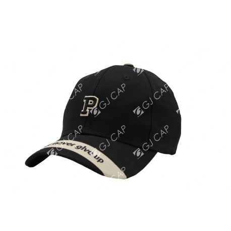 GORRA BORDADA DE ADULTO NEVER GIVE UP NEGRO