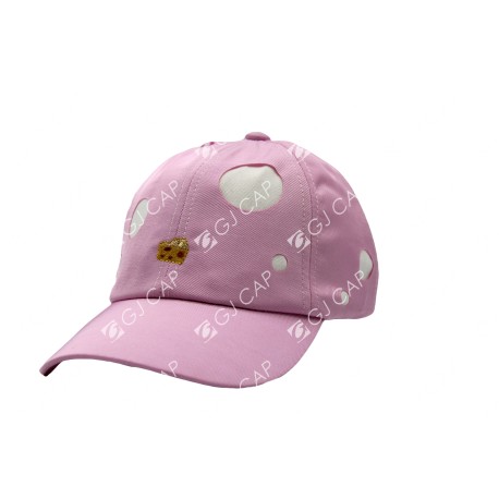 GORRA BORDADA DE JUNIOR QUESO ROSA