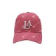 GORRA BORDADA DE JUNIOR L.A. ROSADO