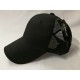 GORRA  POLIESTER / ALGODON (MALLA DELGADA) NEGRO
