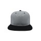 GORRA ACRILICO PLANA GRIS / NEGRO