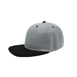 GORRA ACRILICO PLANA GRIS / NEGRO