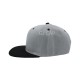 GORRA ACRILICO PLANA GRIS / NEGRO