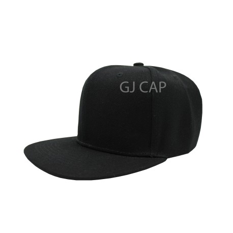GORRA ACRILICO PLANA NEGRO 