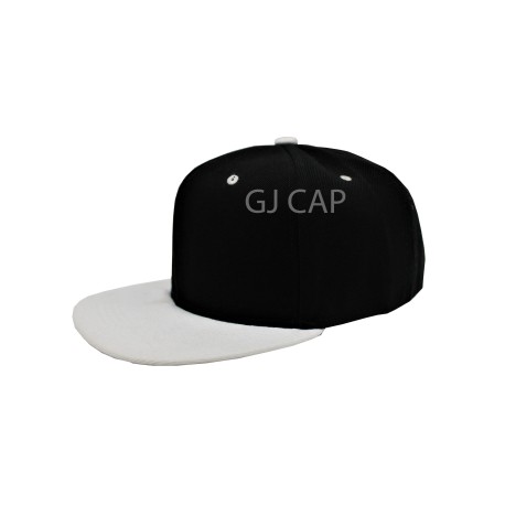 GORRA ACRILICO PLANA NEGRO / BLANCO