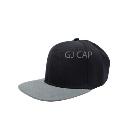 GORRA ACRILICO PLANA NEGRO / GRIS