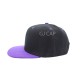 GORRA ACRILICO PLANA NEGRO / MORADO
