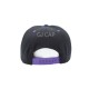 GORRA ACRILICO PLANA NEGRO / MORADO