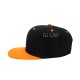 GORRA ACRILICO PLANA NEGRO / NARANJA