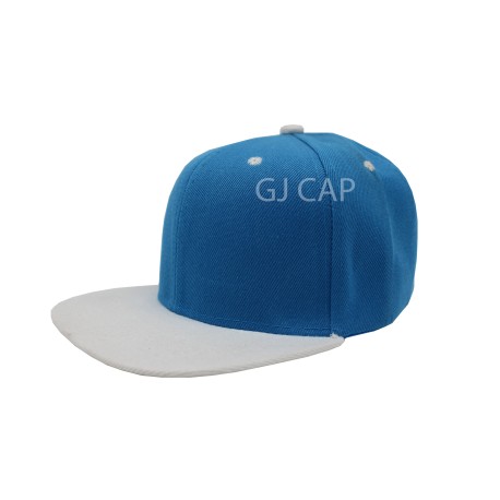 GORRA ACRILICO PLANA TURQUESA / BLANCO