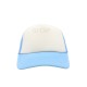 GORRA ESPONJA MALLA COMBINADA BLANCO/ CIELO