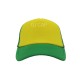 GORRA ESPONJA MALLA COMBINADA AMARILLO CLARO / VERDE BANDERA
