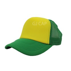 GORRA ESPONJA MALLA COMBINADA AMARILLO CLARO / VERDE BANDERA