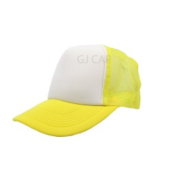 GORRA ESPONJA MALLA COMBINADA BLANCO/ AMARILLO CLARO