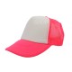GORRA ESPONJA MALLA COMBINADA BLANCO / FIUSHA NEON